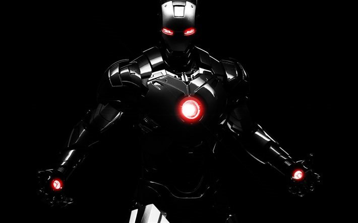 Iron man, darkness, superheroes, Marvel Comics
