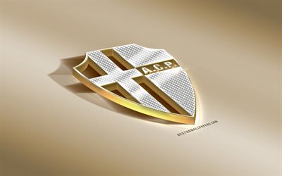 Padova Calcio, Italian football club, golden silver logo, Padua, Italy, Serie B, 3d golden emblem, creative 3d art, football