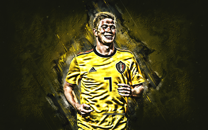 Kevin De Bruyne, B&#233;lgica equipa nacional de futebol, o meia-atacante, alegria, pedra amarela, famosos jogadores de futebol, futebol, Belga de futebol, grunge, B&#233;lgica, De Bruyne
