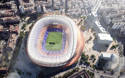 New Camp Nou, Estadio FC Barcelona, soccer, football stadium, Barcelona Stadium, Camp Nou, Barcelona arena, Spain, Barcelona FC, Barca