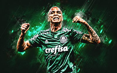 Download wallpapers Deyverson, Palmeiras, striker, joy, green stone ...