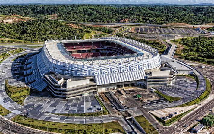 4k, Arena Pernambuco, HDR, brasiliano stadi, veduta aerea, stadio di calcio, il calcio, il Nautico Stadio, in Brasile, a Recife, Nautico arena, il Clube Nautico Capibaribe