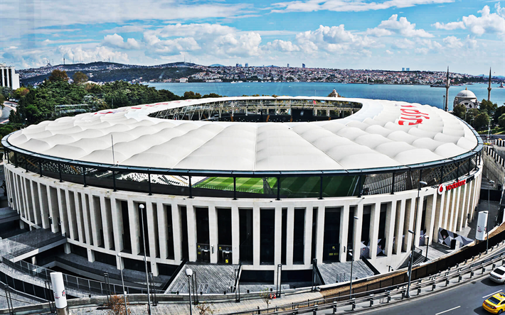 Vodafone Arena, Istanbul, Vodafone Parc, turc, Stade de Football, Besiktas JK Stade, &#224; l&#39;Ext&#233;rieur, sur le Bosphore, Turquie