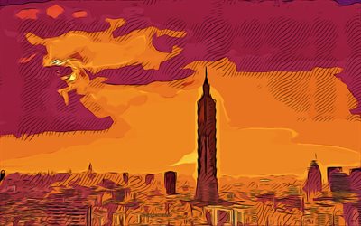 Taipei 101, 4k, vecteur de l&#39;art, Taipei 101 dessin, art cr&#233;atif, Taipei 101 art, dessin vectoriel, ville abstraite, dessin de Taipei, paysage urbain abstrait de Taipei, Ta&#239;wan
