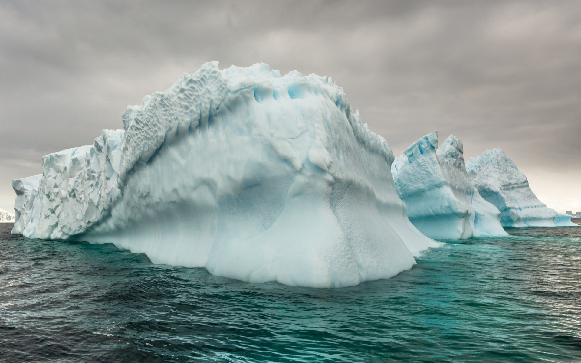 Download wallpapers Iceberg, Arctic Ocean, water, ice, melting glaciers ...