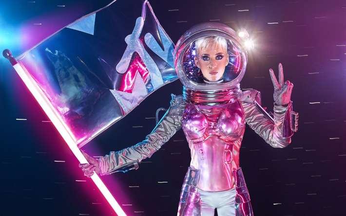 Katy Perry, photoshoot, original costume de cosmonaute, les MTV Video Music Awards, le n&#233;on b&#226;ton, portrait, Katheryn Elizabeth Hudson
