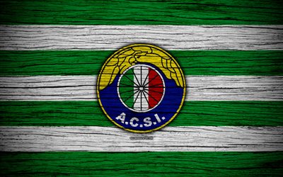 Audax Italiano FC, 4k, il logo del cile Primera Division, il calcio, il football club, Cile, Audax Italiano, di legno, texture, FC Audax Italiano
