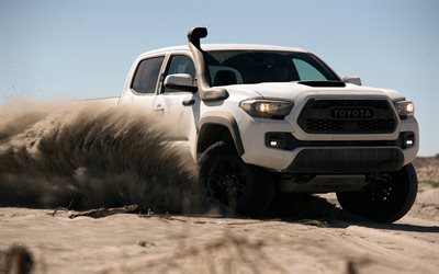 4k, Toyota Tacoma TRD Pro, desierto, 2019 coches, offroad, nueva Tacoma Toyota