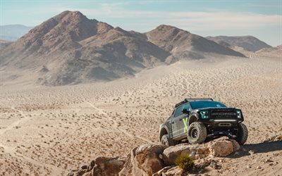 4k, Ranger de Ford Raptor, desierto, 2019 Coches, offroad, la afinaci&#243;n, la nueva Ford Ranger, Ford