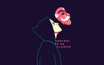 Mr Robot, minimal, TV Series, 2018 movie, art, Control Is An Illusion
