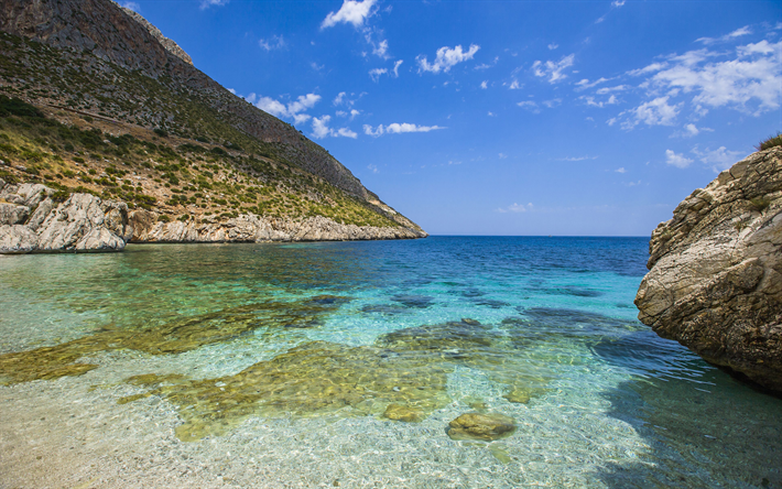 ダウンロード画像 シチリア島 4k 海 海岸 湾 イタリア 欧州 フリー のピクチャを無料デスクトップの壁紙
