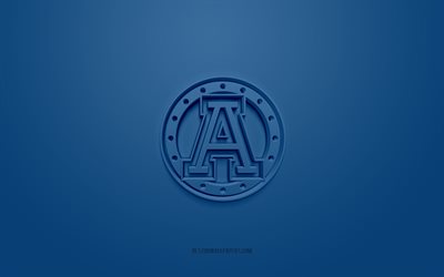 Toronto Argonauts, Canadian football club, creative 3D logo, blue background, Canadian Football League, Toronto, Canada, CFL, American football, Toronto Argonauts 3d logo