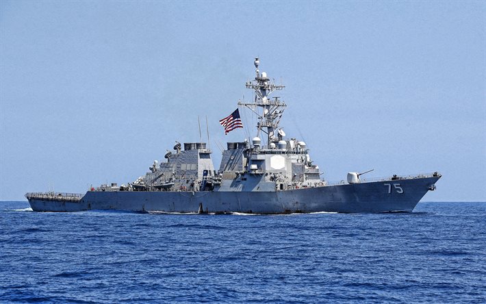 USS Donald Cook, DDG-75, cacciatorpediniere missilistico guidato, US Navy, cacciatorpediniere USA, navi da guerra USA, classe Arleigh Burke