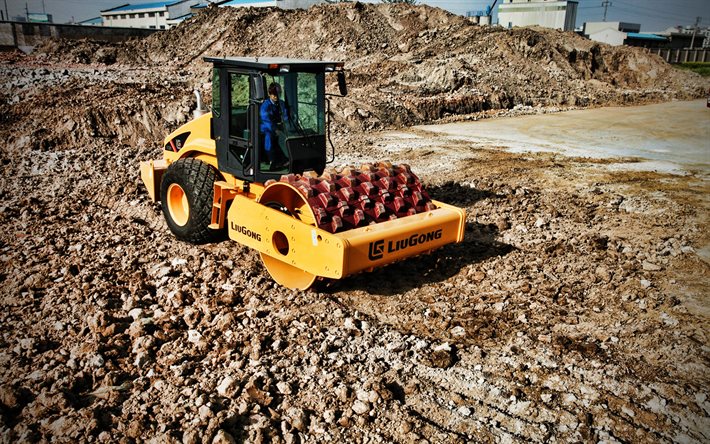 LiuGong CLG 612H Padfoot, soil roller, 2021 graders, construction machinery, special equipment, padfoot, construction equipment, LiuGong, HDR