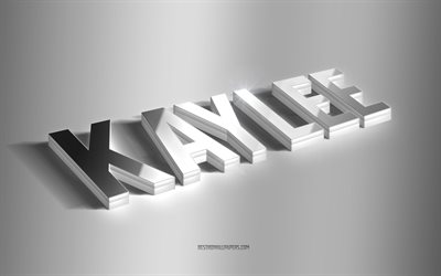 Kaylee, silver 3d art, gray background, wallpapers with names, Kaylee name, Kaylee greeting card, 3d art, picture with Kaylee name