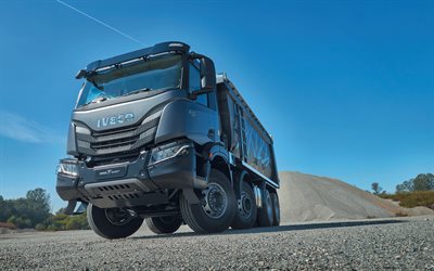 Iveco T-Way, 2022, Dump Truck, exterior, new gray T-Way, new trucks, Iveco
