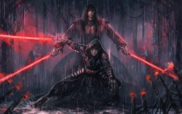 Star Wars Knights of the Old Republic II-Os Lordes Sith, caracteres, arte