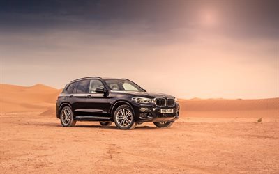 BMW X3, 4k, offroad, 2018 voitures, le d&#233;sert, le nouveau X3, v&#233;hicules multisegments, BMW