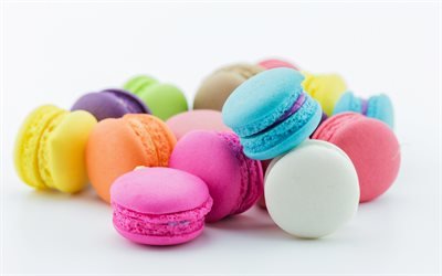 macaroons, sweets concepts, colorful biscuits, cookies, sweets, cakes