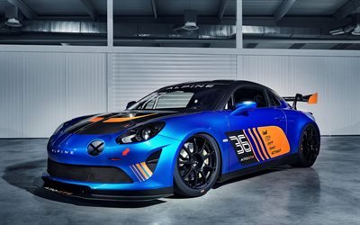 Alpine A110 GT4, 4k, السيارات الرياضية, 2018 السيارات, Alpine A110