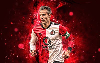 Robin van Persie, goal, Feyenoord FC, dutch footballers, soccer, van Persie, Dutch Eredivisie, football, neon lights