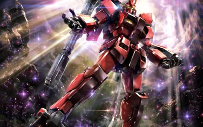 Mobile Suit Gundam, Ortega, robot rojo, Gundam, personajes, juegos populares