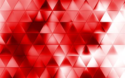 punaiset kolmiot tausta, abstraktio, punainen, luova tausta, geometrinen taustat, punaiset kolmiot