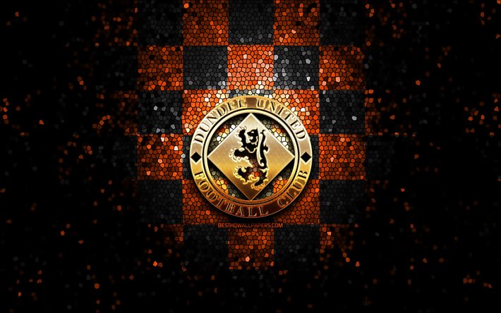 Download wallpapers Dundee United FC, glitter logo, Scottish