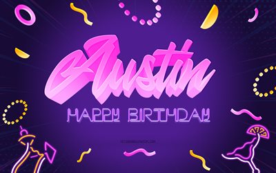 Joyeux anniversaire Austin, Birthday Balloons Background, Austin, fonds d’&#233;cran avec des noms, Austin Happy Birthday, Blue Balloons Birthday Background, Austin Birthday