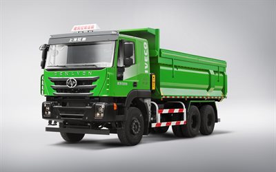 Hongyan Genlyon 350 6x4 Dump Truck, 4k, cargo transport, 2021 trucks, C500, 2021 Hongyan Genlyon, chinese trucks, Hongyan