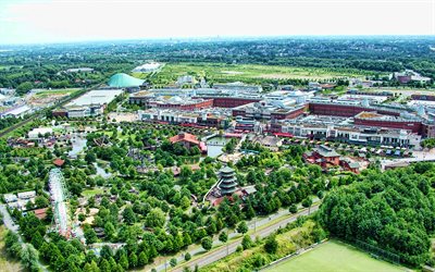 Oberhausen, 4k, skyline cityscapes, summer, german cities, Europe, Germany, Cities of Germany, Oberhausen Germany, cityscapes