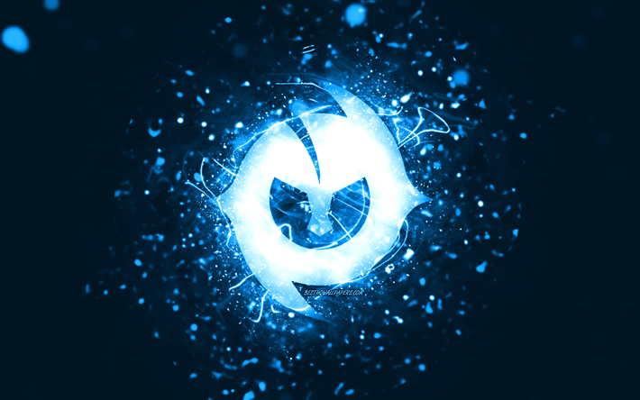 paulo dybala blaues logo, 4k, blaue neonlichter, kreativer, blauer abstrakter hintergrund, paulo dybala-logo, fu&#223;ballstars, paulo dybala