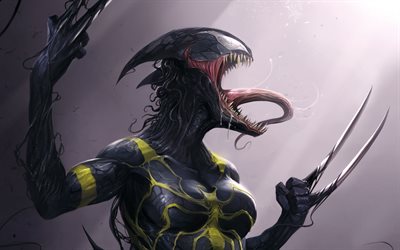 Venom, fan art, superheroes, 2018 movie, creative