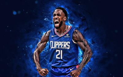 Patrick Beverley, 2020, 4k, Los Angeles Clippers, NBA, basketball, blue neon lights, USA, Patrick Beverley Los Angeles Clippers, creative, Patrick Beverley 4K, LA Clippers