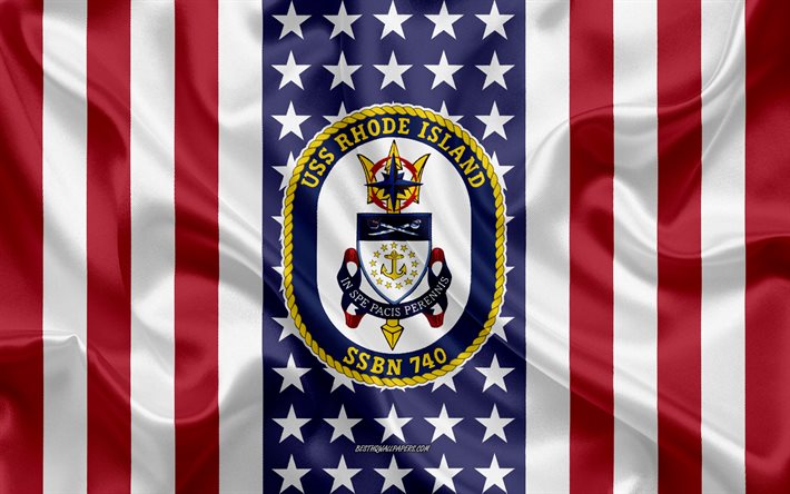 L&#39;USS Rhode Island Embl&#232;me, SNLE-740, Drapeau Am&#233;ricain, l&#39;US Navy, &#233;tats-unis, l&#39;USS Rhode Island Insigne, un navire de guerre US, Embl&#232;me de l&#39;USS Rhode Island
