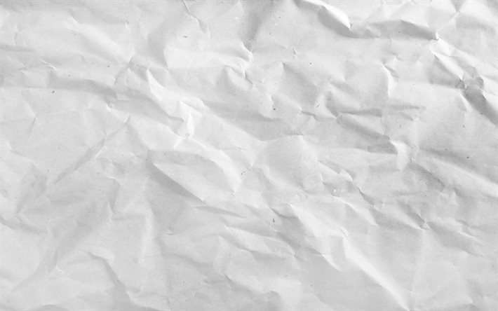 Download wallpapers crumpled paper texture, white crumpled paper background,  paper texture, white paper, crumpled paper for desktop free. Pictures for  desktop free