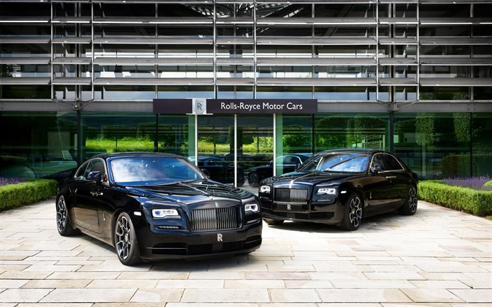 Rolls-Royce Ghost, 2017, Series II, Luxury cars, black Ghost, Rolls-Royce