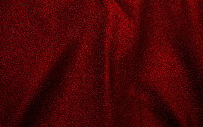 red leather background, 4k, wavy leather textures, leather backgrounds, leather textures, red leather textures