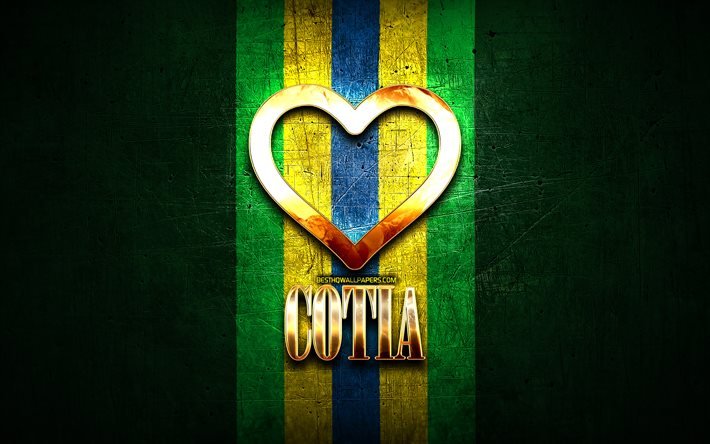 Eu Amo Cotia, cidades brasileiras, golden inscri&#231;&#227;o, Brasil, cora&#231;&#227;o de ouro, Cotia, cidades favoritas, Amor Cotia