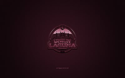 baumwoll-union laguna logo, mexikanische baseball club, lmb, burgund logo burgundy carbon-faser-hintergrund, baseball, mexikanischen baseball-liga, torreon, coahuila, mexiko, baumwolle, union laguna