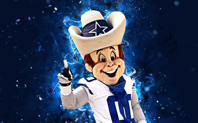 Rowdy, 4k, mascot, Dallas Cowboys, abstract art, NFL, creative, USA, Dallas Cowboys mascot, National Football League, NFL mascots, official mascot