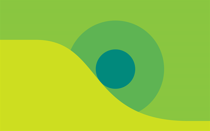 4k, material design, green and lime, google, circles, geometric shapes, lollipop, lines, geometry, creative, strips, blue backgrounds
