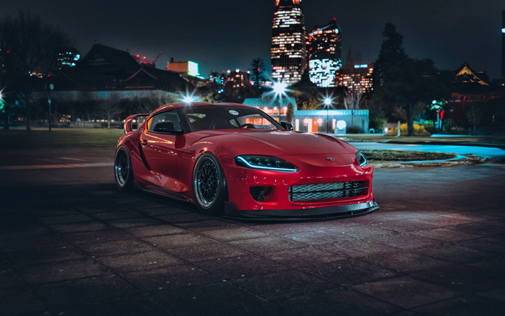 Toyota Supra GR, tuning, supercars, 2020 cars, red Supra, A90, japanese cars, 2020 Toyota Supra, Toyota