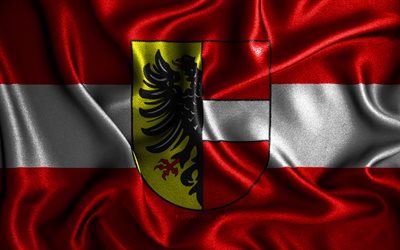 Almanya&#39;nın Achern bayrağı, 4k, ipek dalgalı bayraklar, Alman şehirleri, Achern Bayrağı, kumaş bayraklar, Achern G&#252;n&#252;, 3D sanat, Achern, Avrupa, Almanya şehirleri, Achern 3D bayrak, Almanya