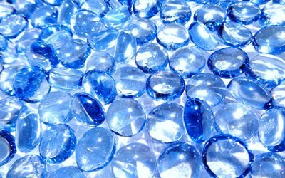 4k, las gotas de agua de la textura, macro, fondo azul, las gotas en el cristal, gotas de agua, el agua, los fondos, las gotas de la textura, las gotas sobre fondo azul