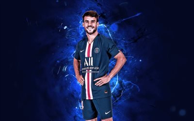 Juan Bernat, season 2019-2020, spanish footballers, defender, PSG, neon lights, Juan Bernat Velasco, soccer, Ligue 1, football, Paris Saint-Germain