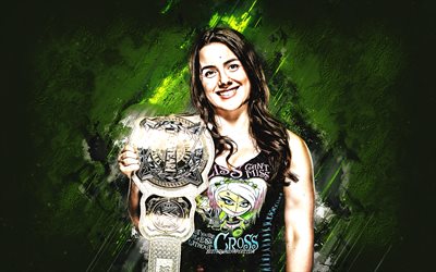 Nikki Croix, de la WWE, Nicola Glencross, &#201;cossais lutteur, portrait, vert, cr&#233;ative