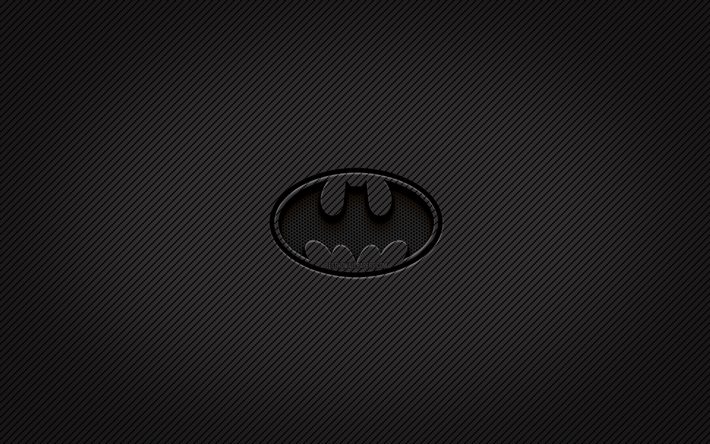 Download wallpapers Batman carbon logo, 4k, grunge art, carbon background,  creative, Batman black logo, Bat-man, superheroes, Batman logo, Batman for  desktop free. Pictures for desktop free