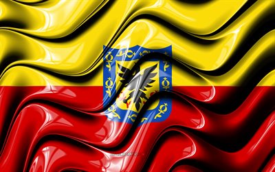 Capital District Flag, 4k, Departments of Colombia, South America, Day of Capital District, Flag of Capital District, 3D art, Capital District, colombian departments, Capital District 3D flag, Colombia