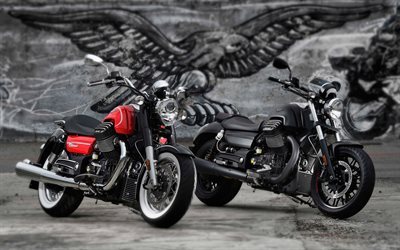 Moto Guzzi Audace, 2016, motocicletas nuevas, negro Audace, rojo Audace